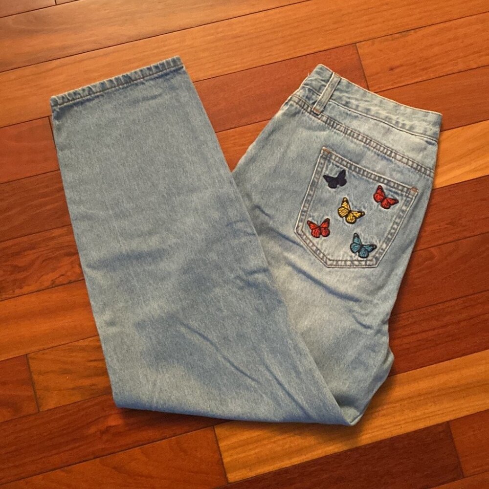 Butterfly Boyfriend jeans size 11 Strait Leg